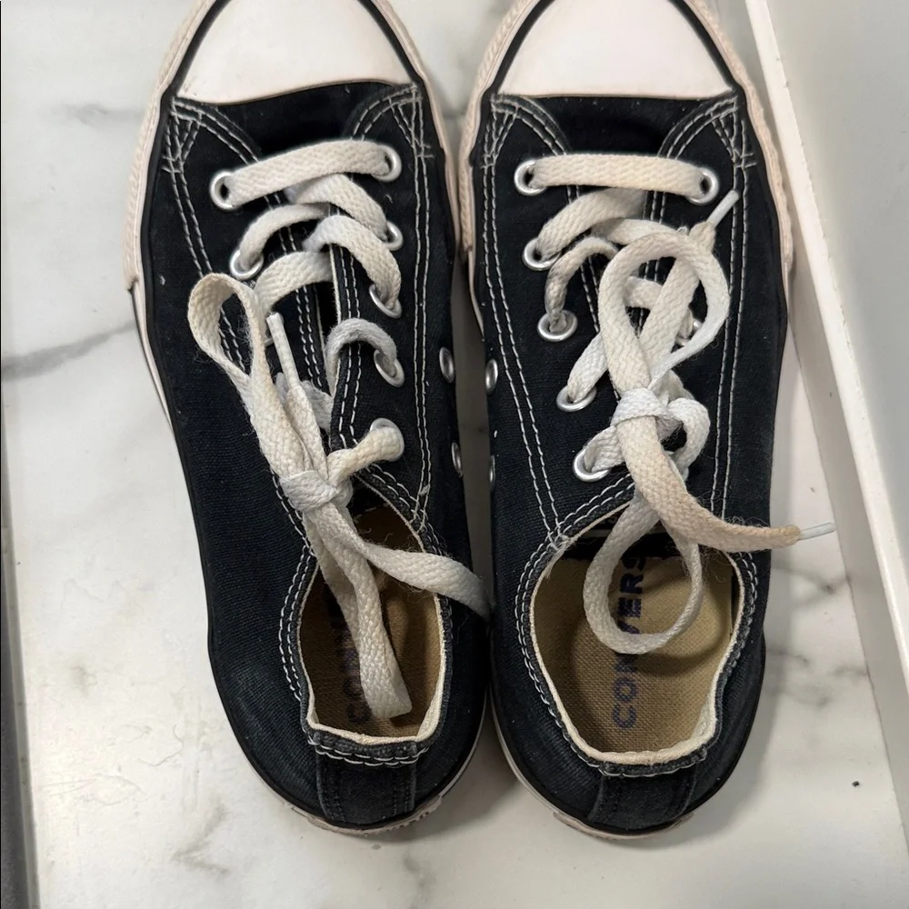 Converse Kids Black and White Sneakers size 2